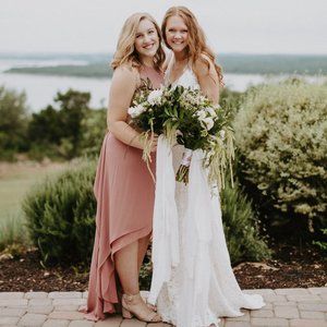 BCBG MaxAzria Sepia Rose Dacey Size M Formal Dress